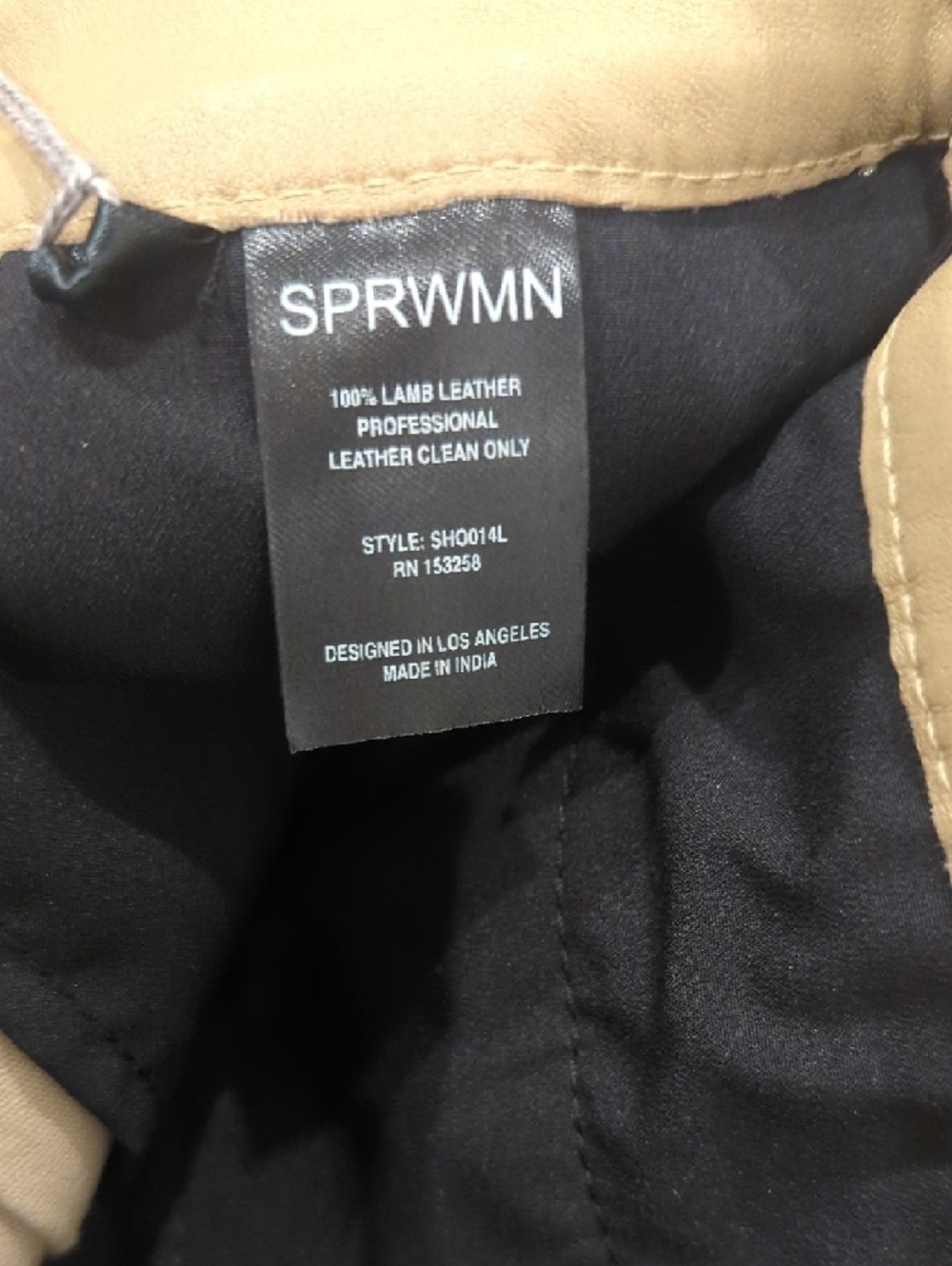 SPRWMN Deep Pleated Trouser Short in Khaki - Picture 4 of 6